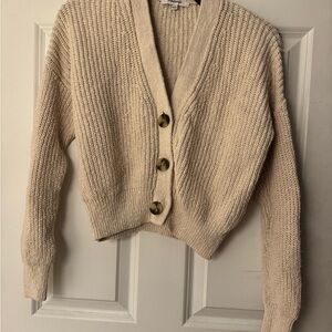 Madewell Cream Button-Up Cardigan